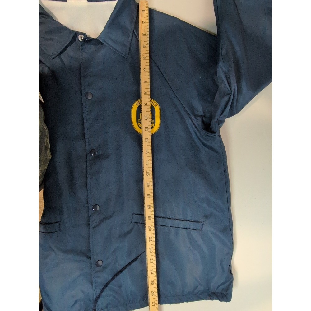 Vintage Cardinal Men's Navy Blue Windbreaker Jacket by the USS Rainier XL USA - Picture 7 of 9